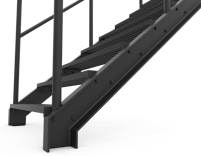Straight staircase premium stringer