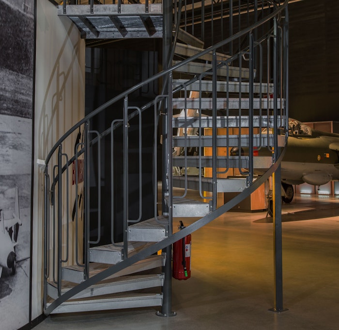 Childsafe spiral staircase indoors