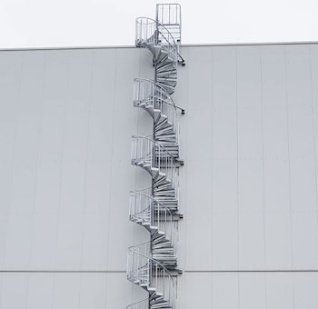 Spiral staircase standard outdoors