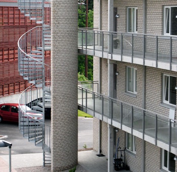 Banrsäker spiraltrappa standard utomhus Banrsäker spiraltrappa standard utomhus