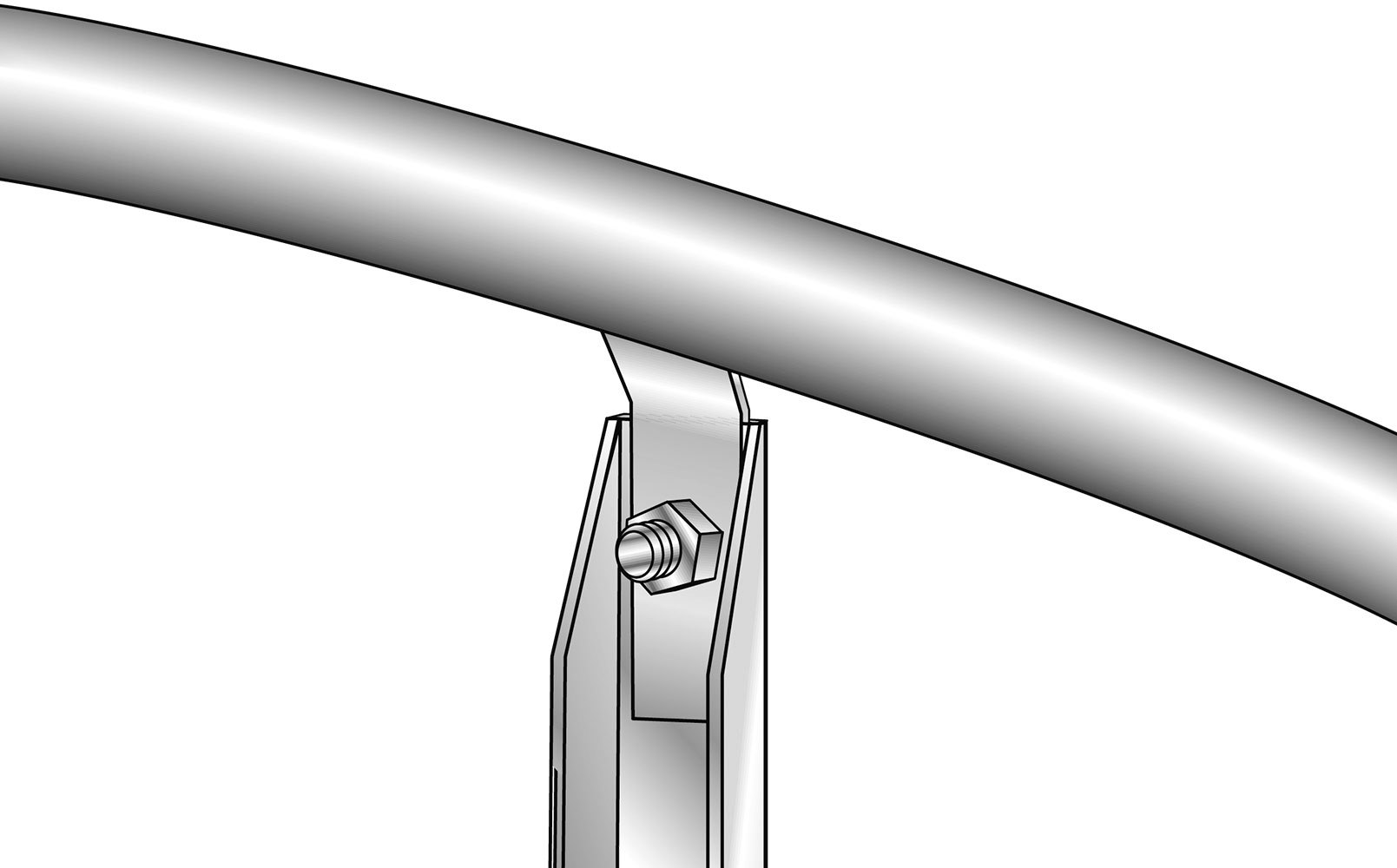 Spiral staircase standard handrail