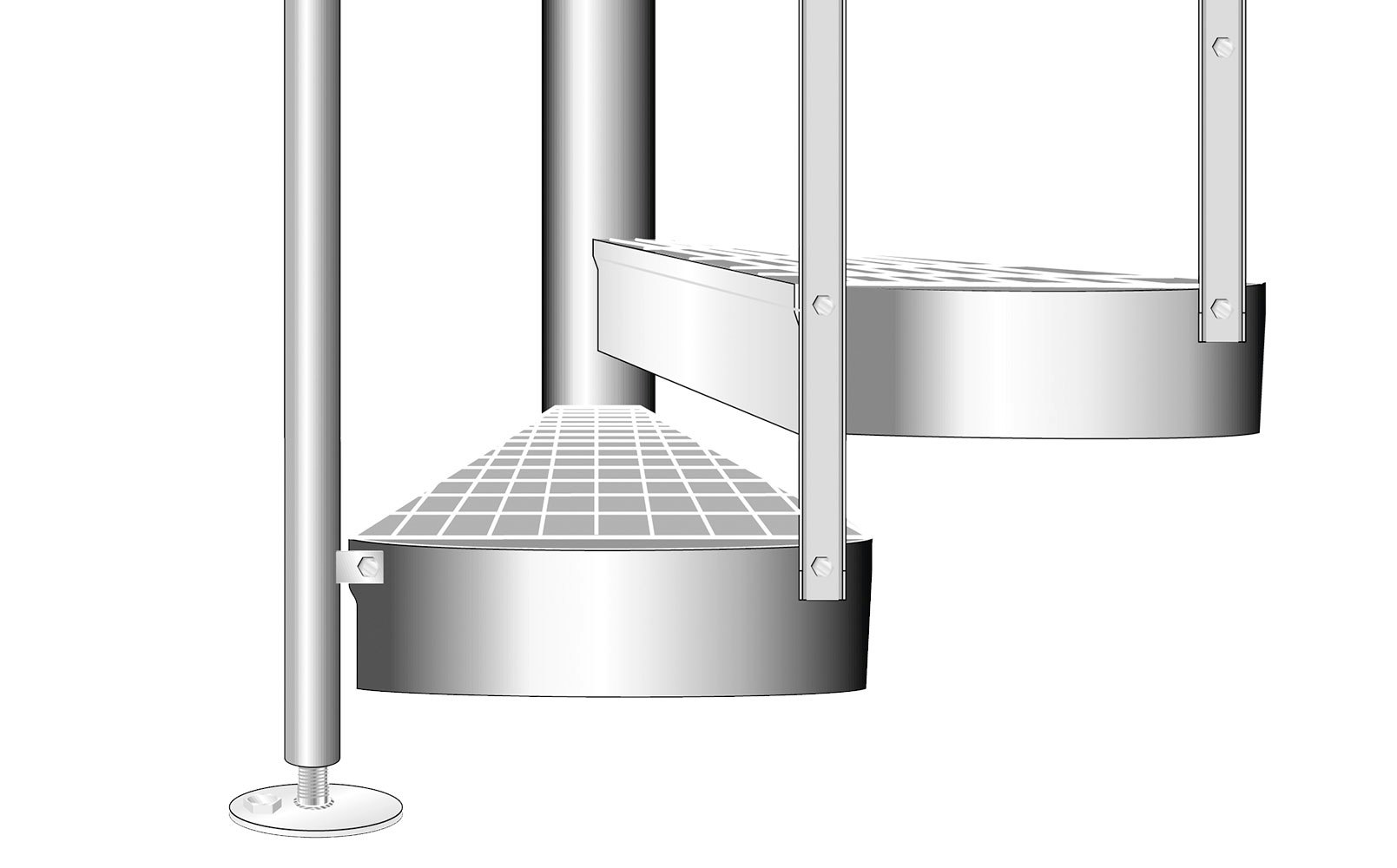 Spindeltreppe standard anschluss an boden