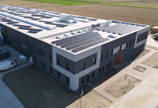 Aerial view of a factory