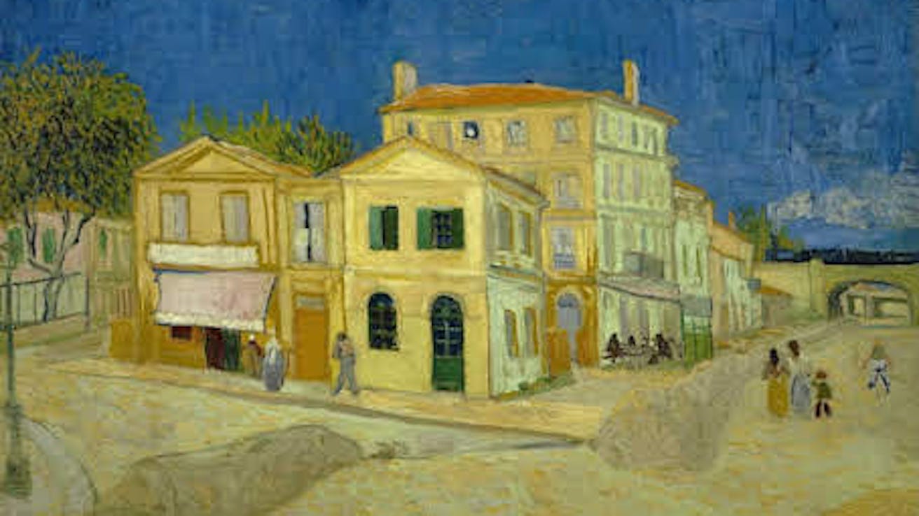 The Yellow House, alternatively named The Street, is an 1888 oil painting by the 19th-century Dutch Post-Impressionist painter Vincent van Gogh. The house was the right wing of 2 Place Lamartine, Arles, France, where, on May 1, 1888, van Gogh rented four rooms.