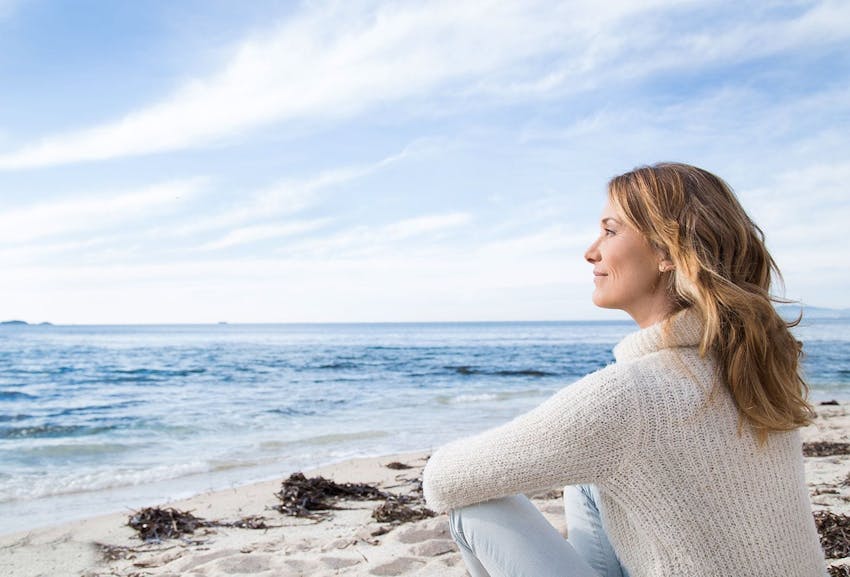 woman at the beach