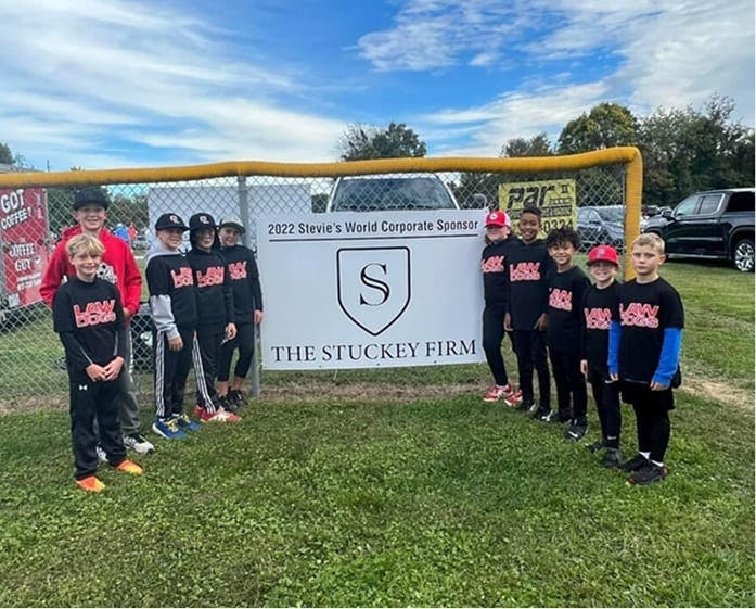 the Stuckey Firm, LLC sponsored kids sports team