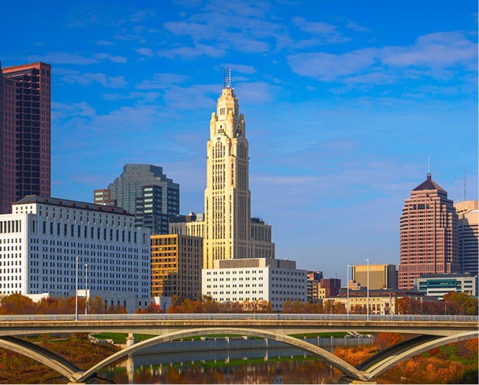 Ohio city skyline