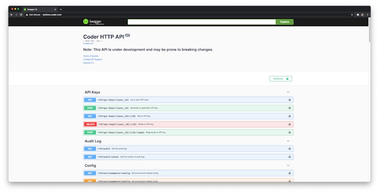 Coder API Docs