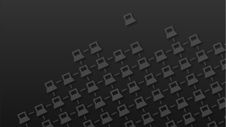 Illustration similar to the previous one, still showing one computer out of sync with the rest, but it is now the same color as the others.