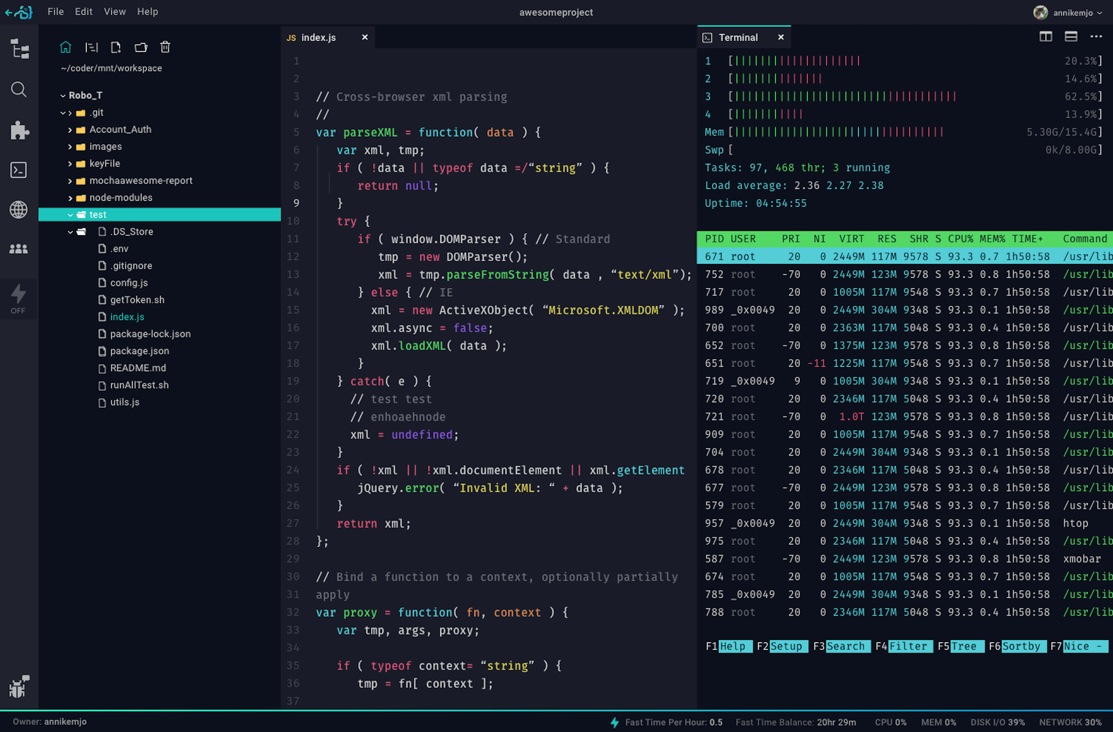 Screenshot of original Coder IDE