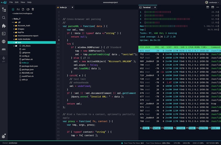 Screenshot of original Coder IDE
