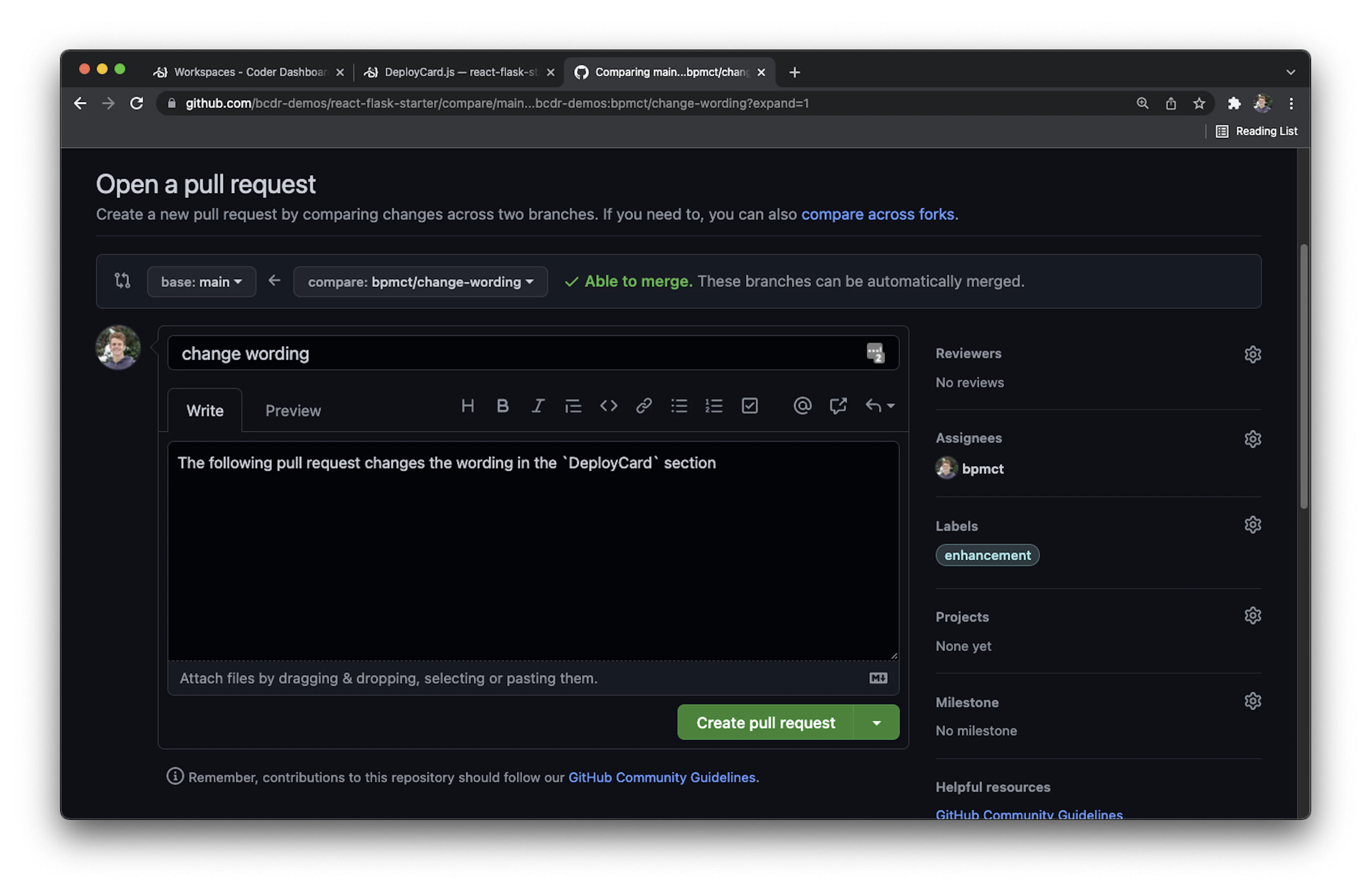 New pull request