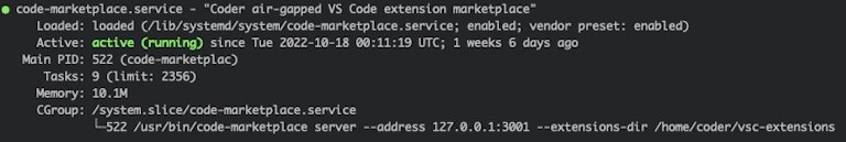 Running a private VS Code Extension Marketplace - Coder