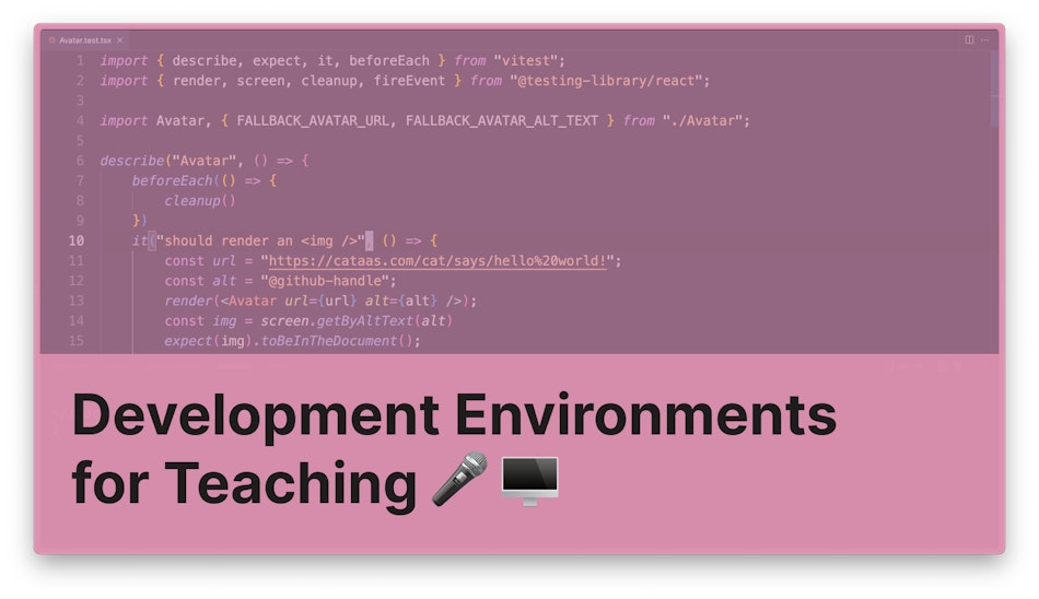 screenshot of code-server showing example code