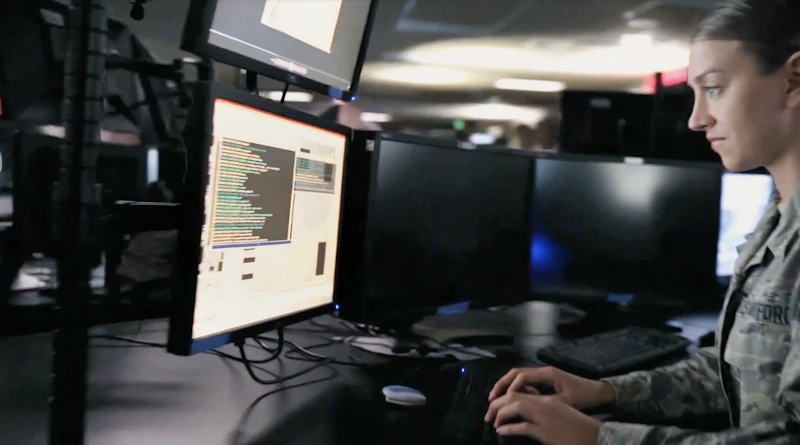 A member of the military coding