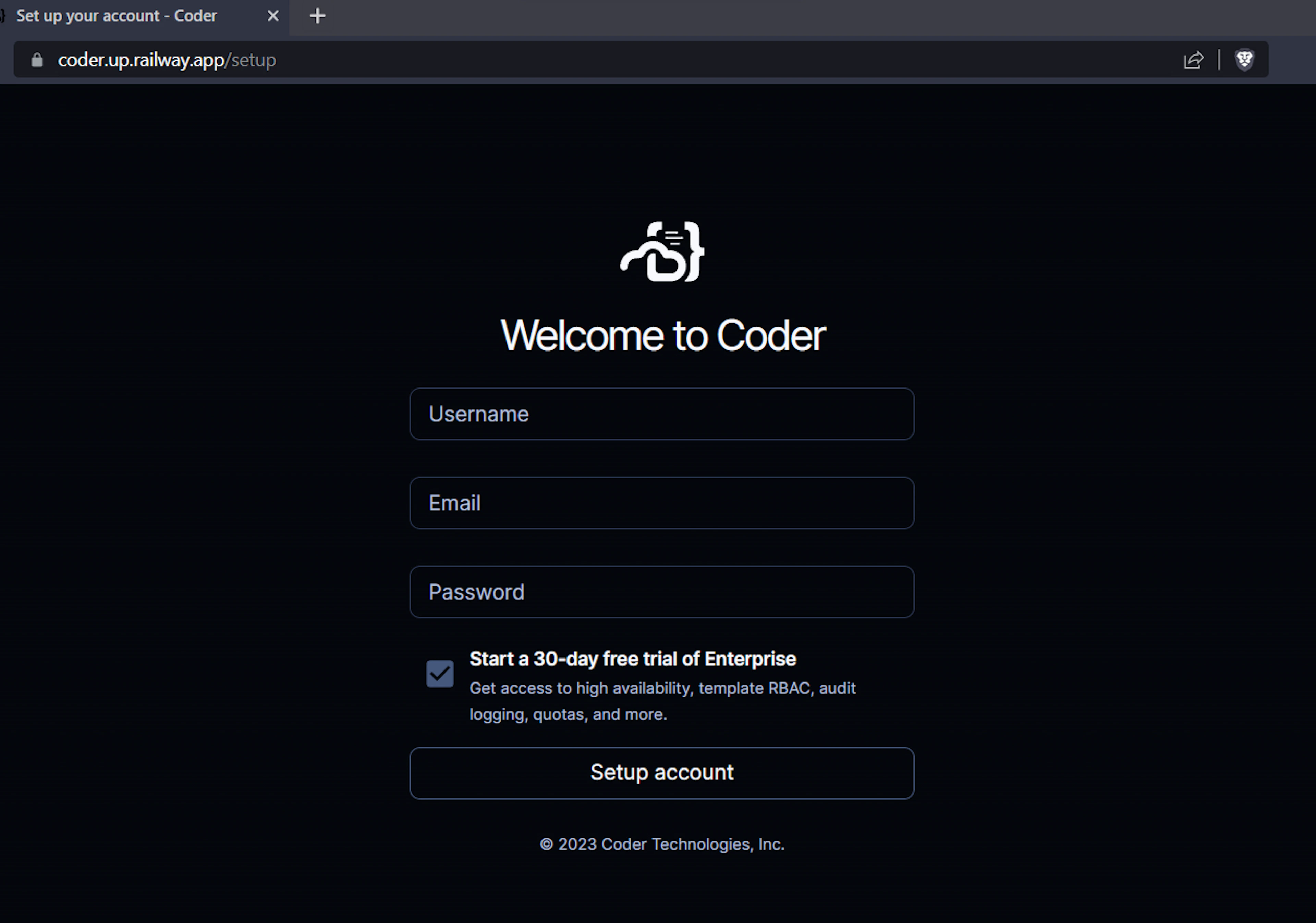 Coder Setup