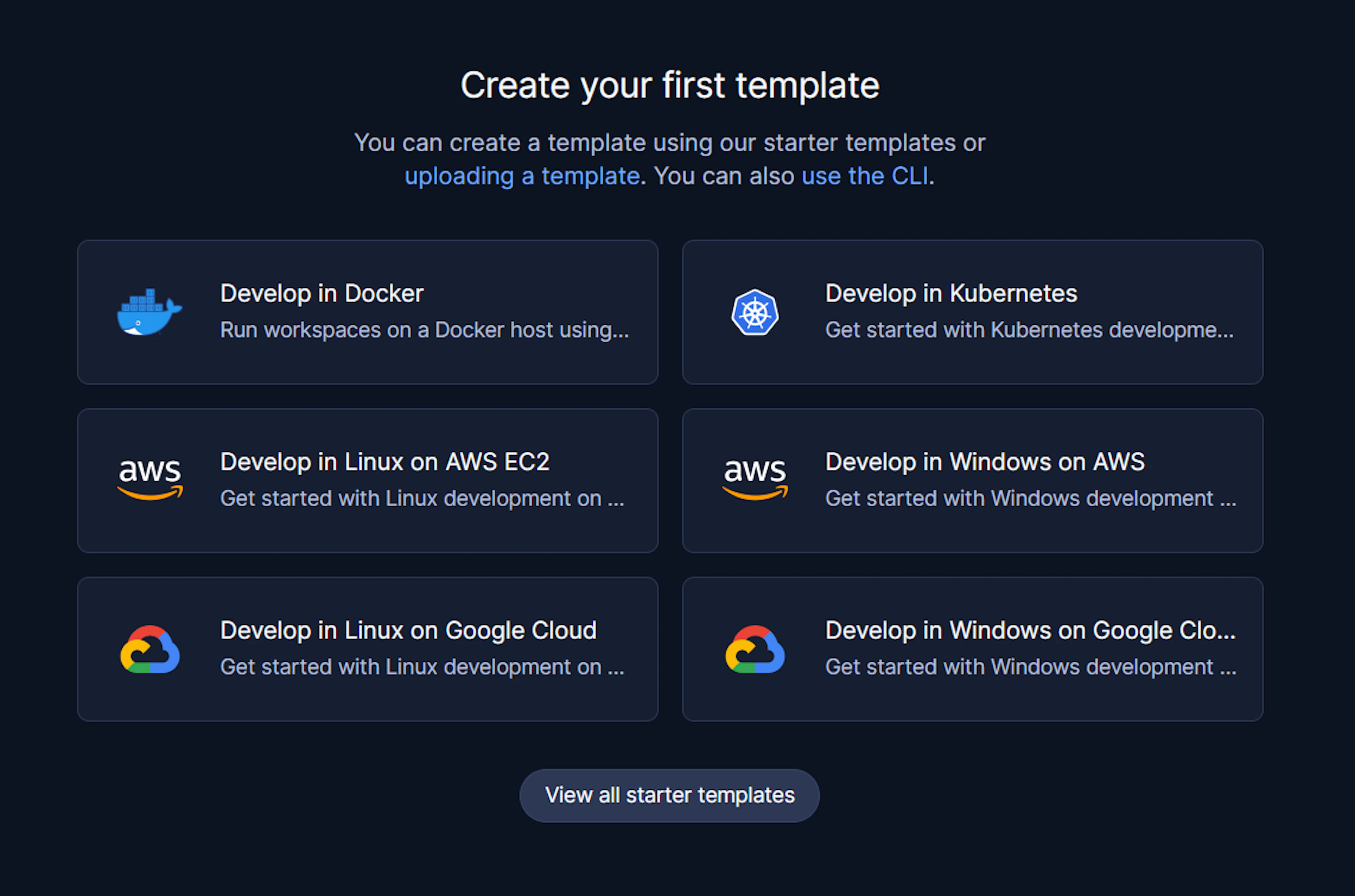Coder Starter Templates