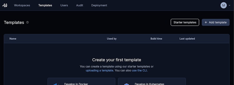 Selecting Starter Templates