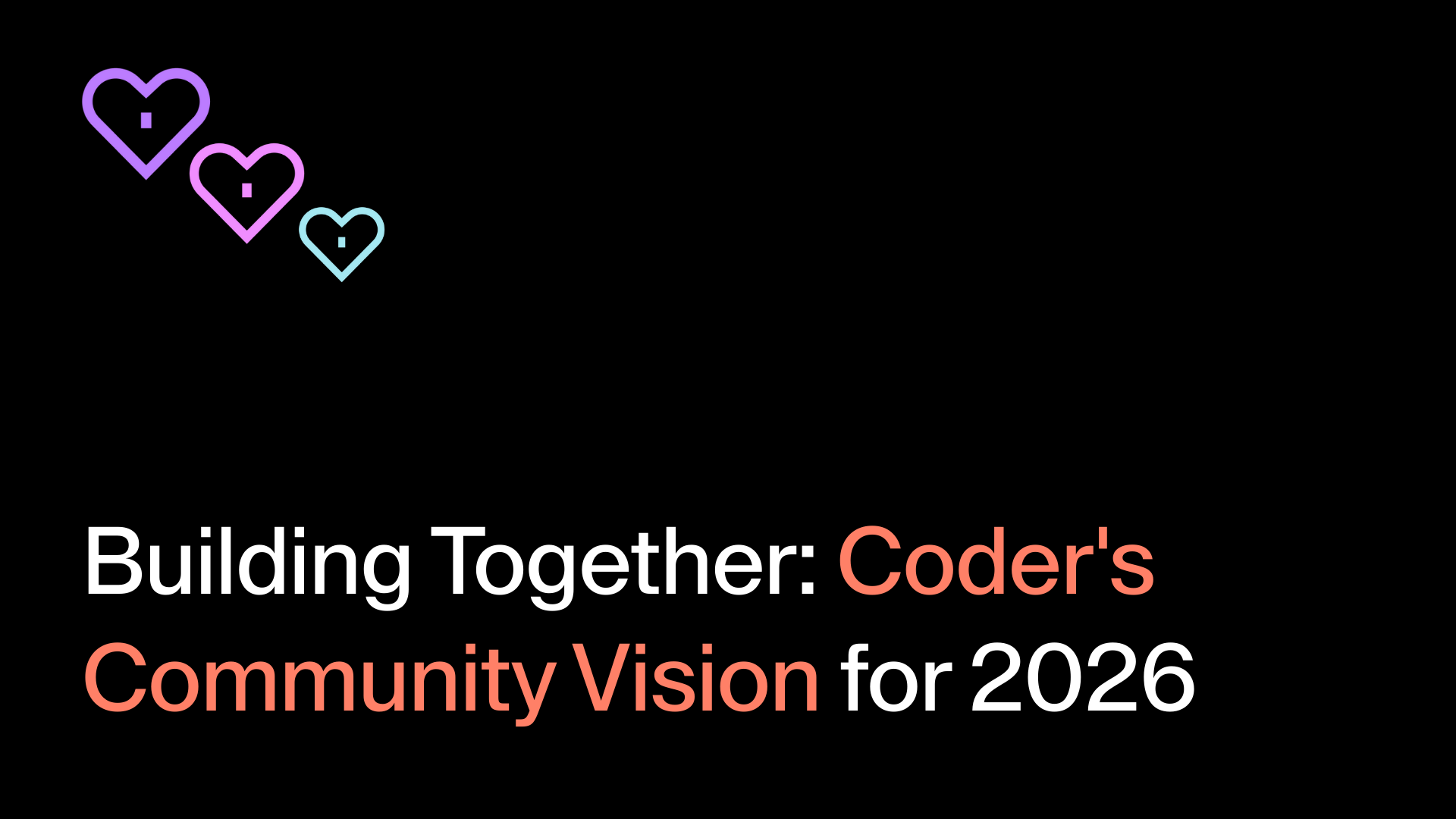 A blog post thumbnail with three heart icons and the blog title text over a black background
