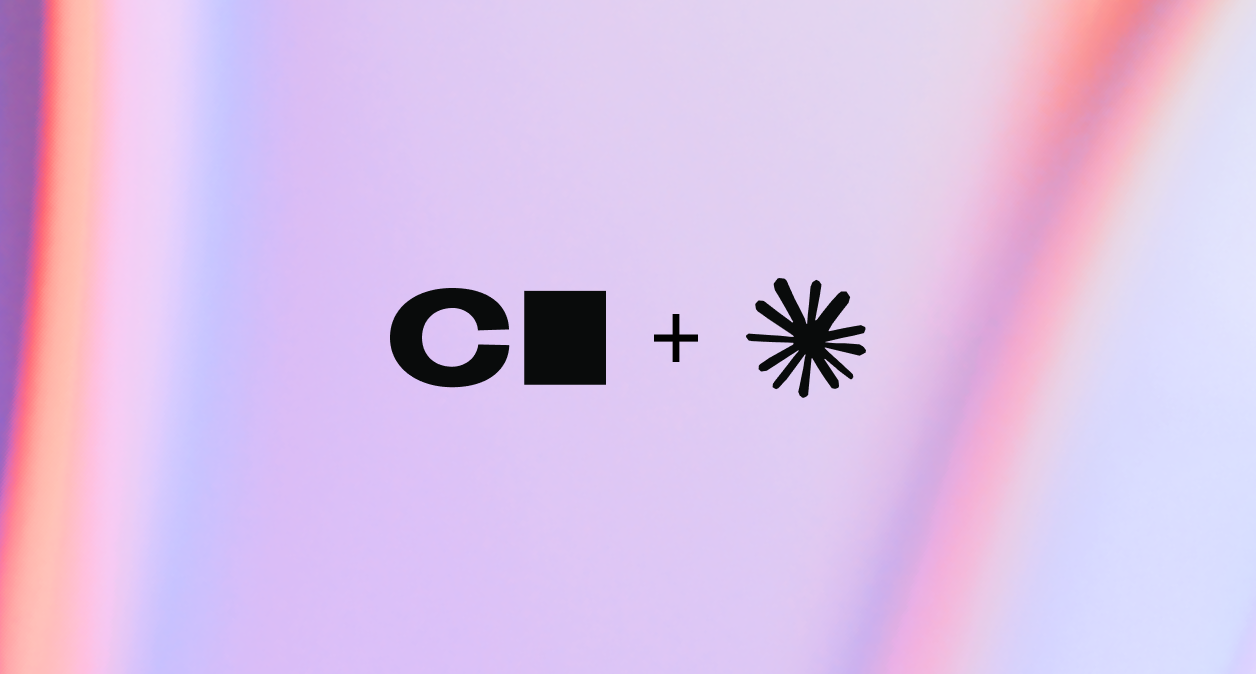 A blog post thumbnail with the Coder and Anthropic logo of a pastel background