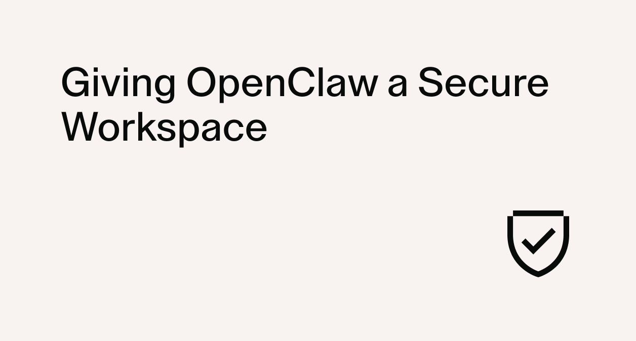 A blog post thumbnail with the blog title and shield icon on an off-white background.