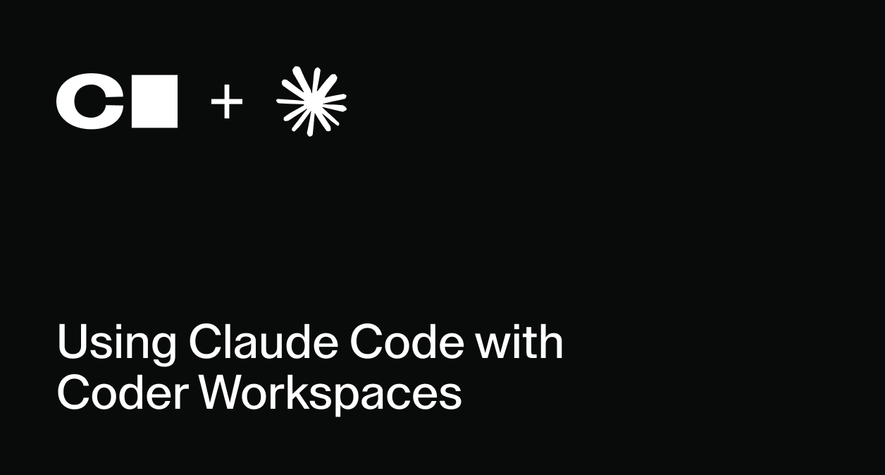 A blog thumbnail of the title and Coder and Claude logos over a black background