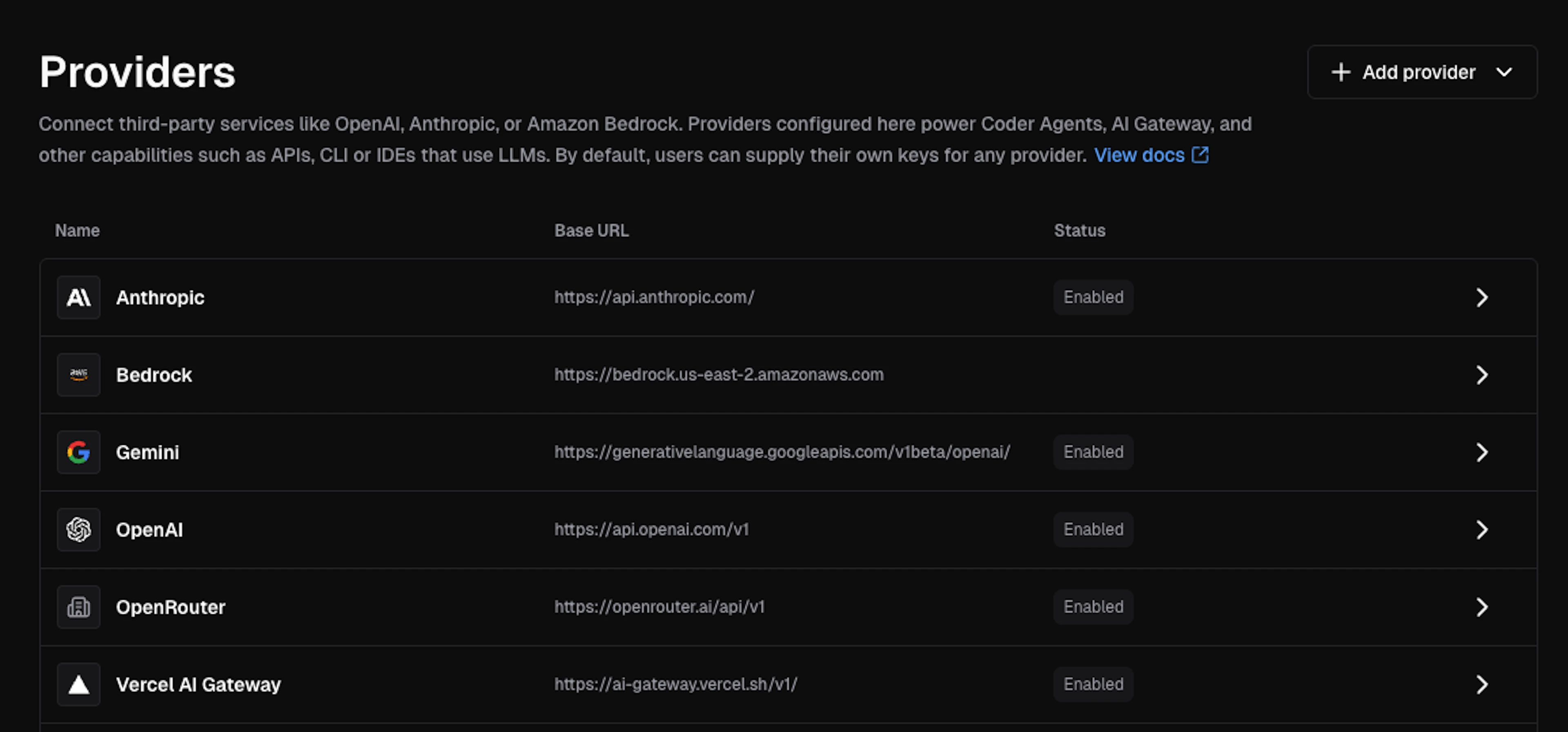 Add Providers in AI Gateway