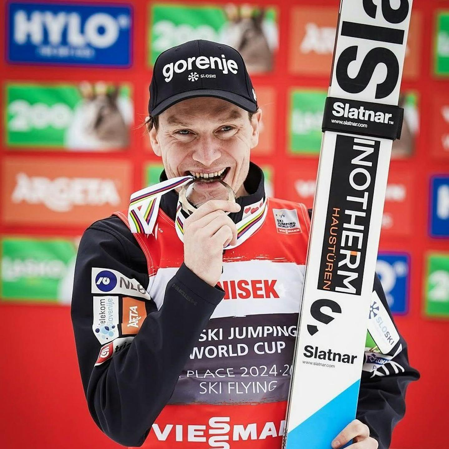 Anže Lanišek claims his first victory in Planica