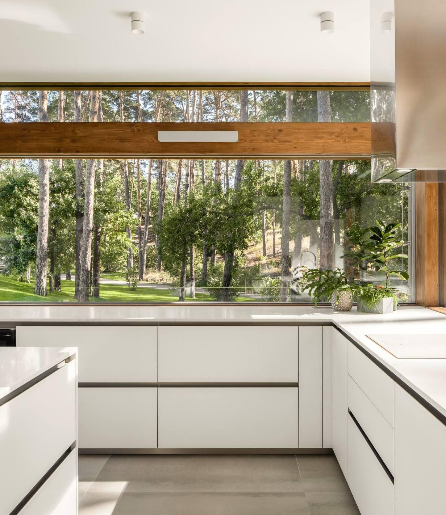 Glass wall from worktop to ceiling – Edition