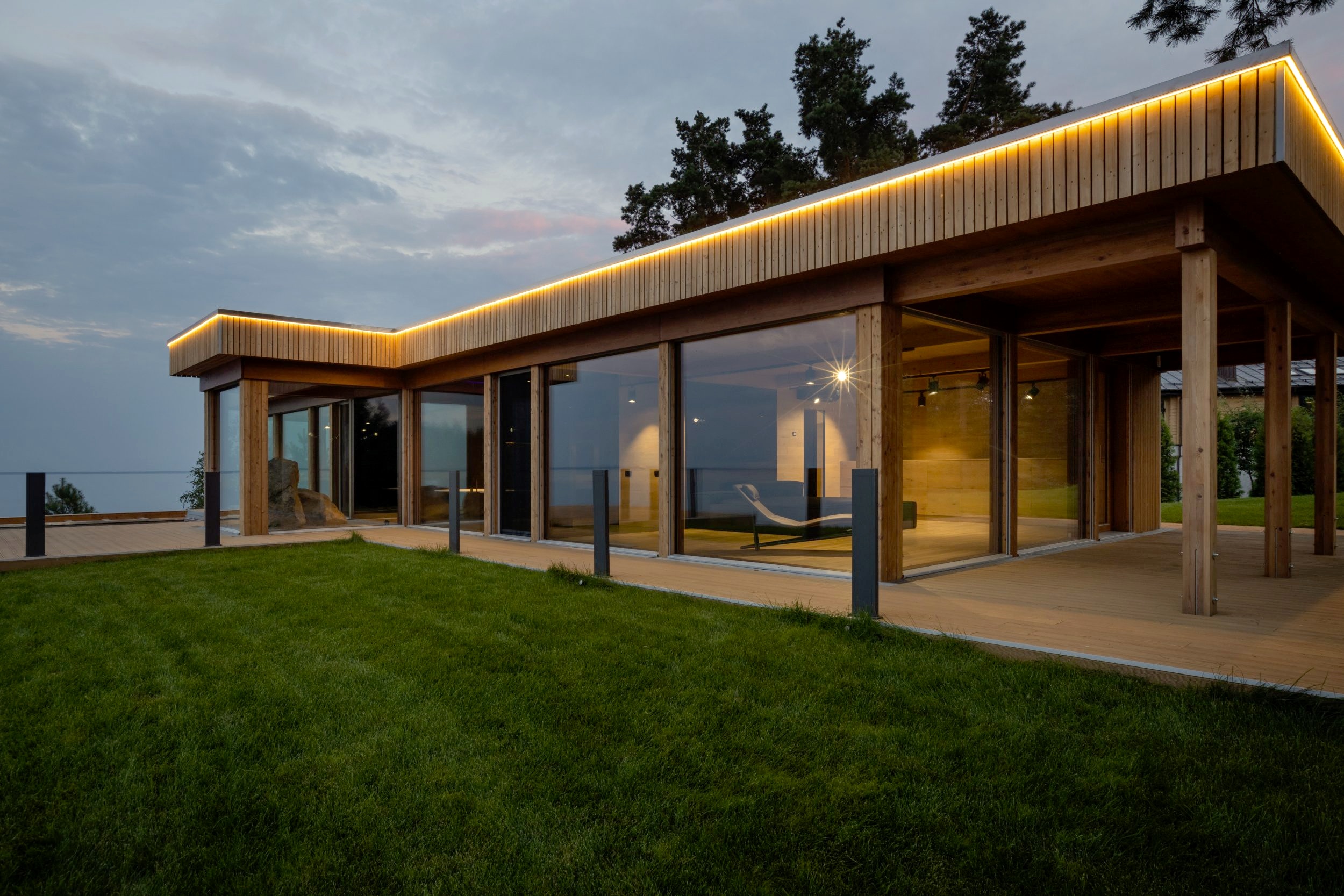 Timber villa by the lake