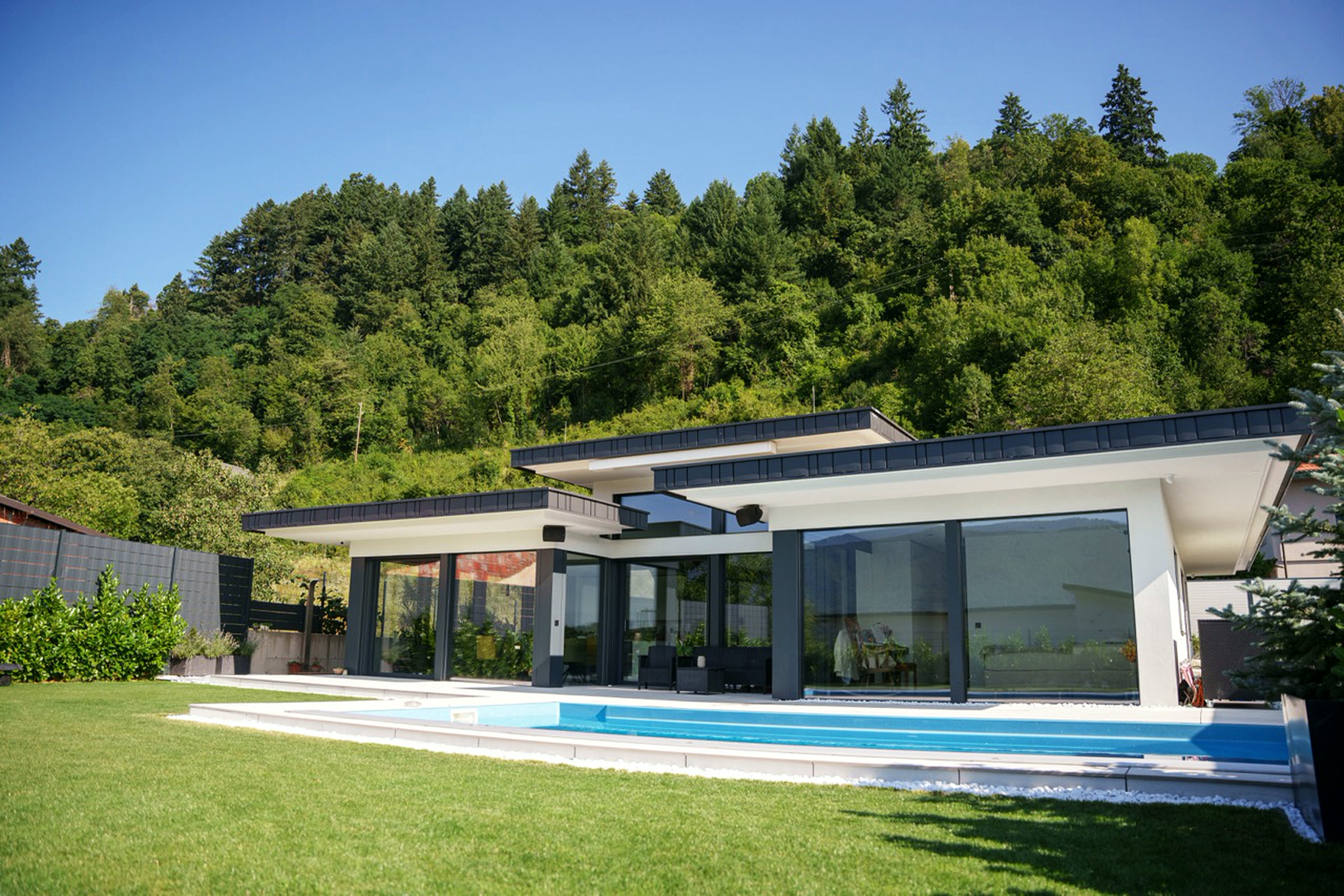 Timber-and-glass house