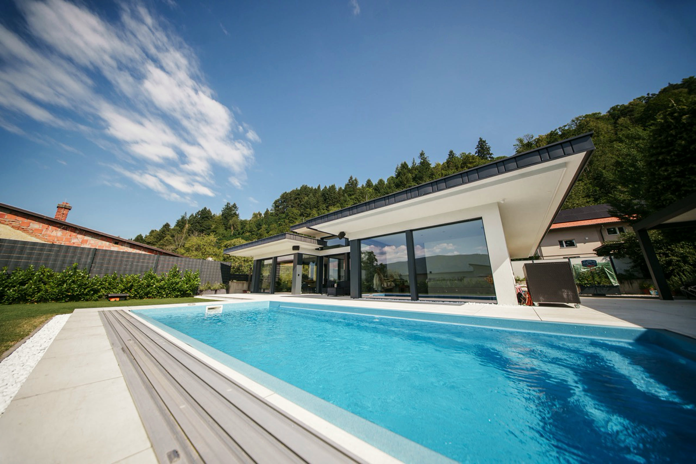 Timber-and-glass house