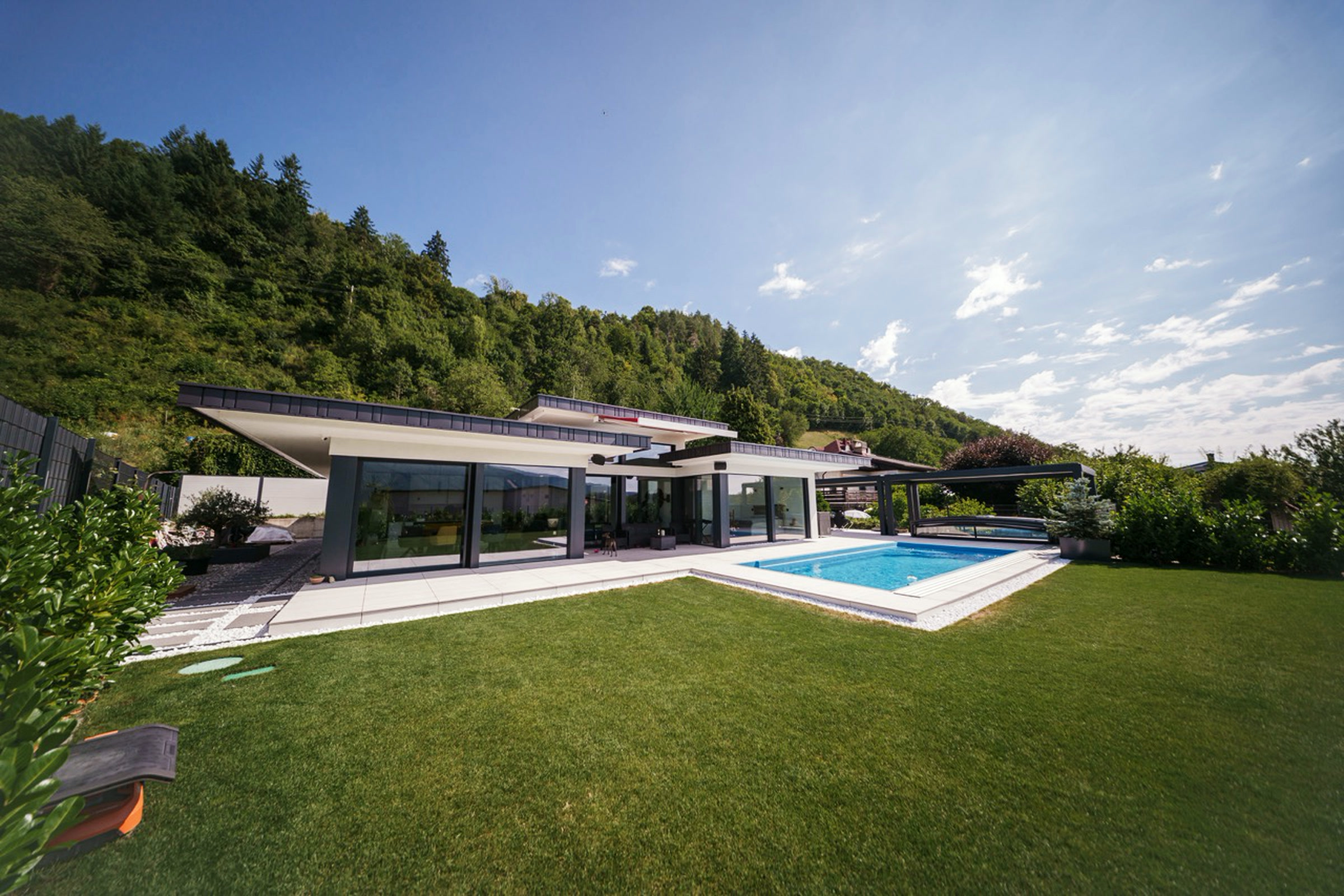 Timber-and-glass house