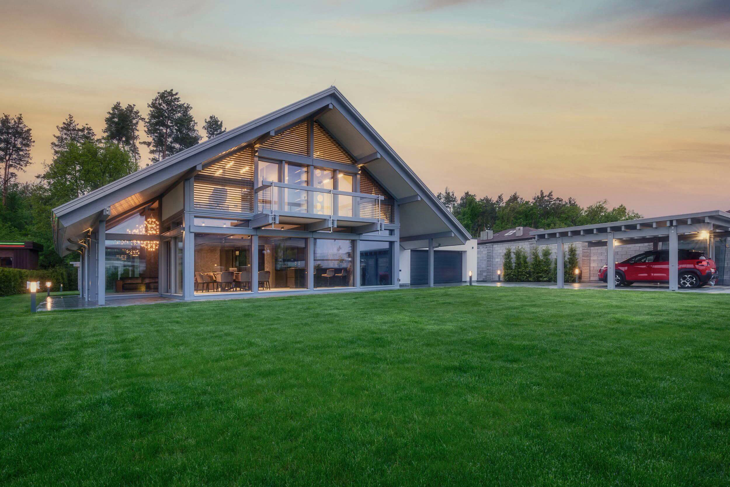 Holz-Glas-Haus