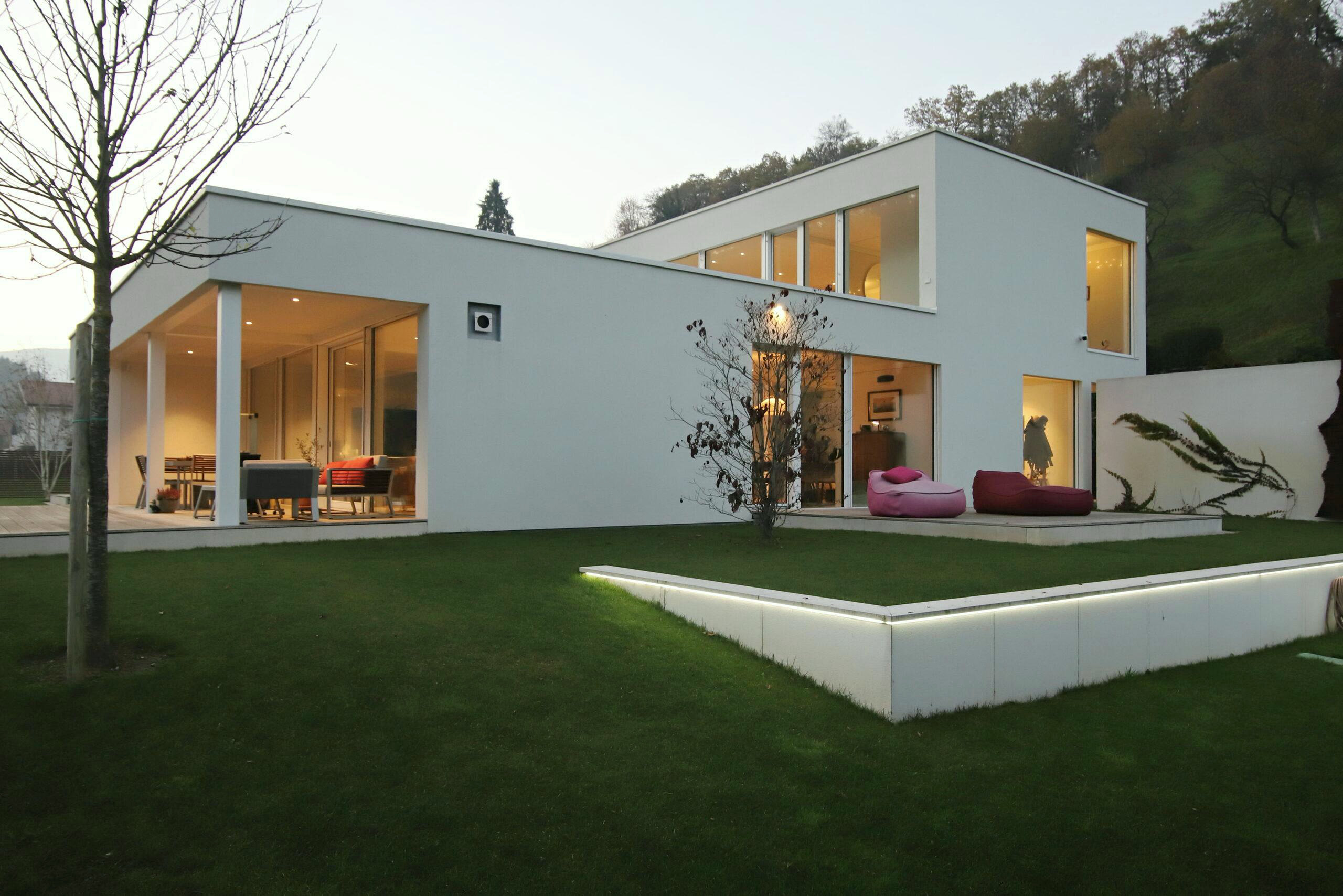 Modern house with a pool – interior and connection to the outdoors