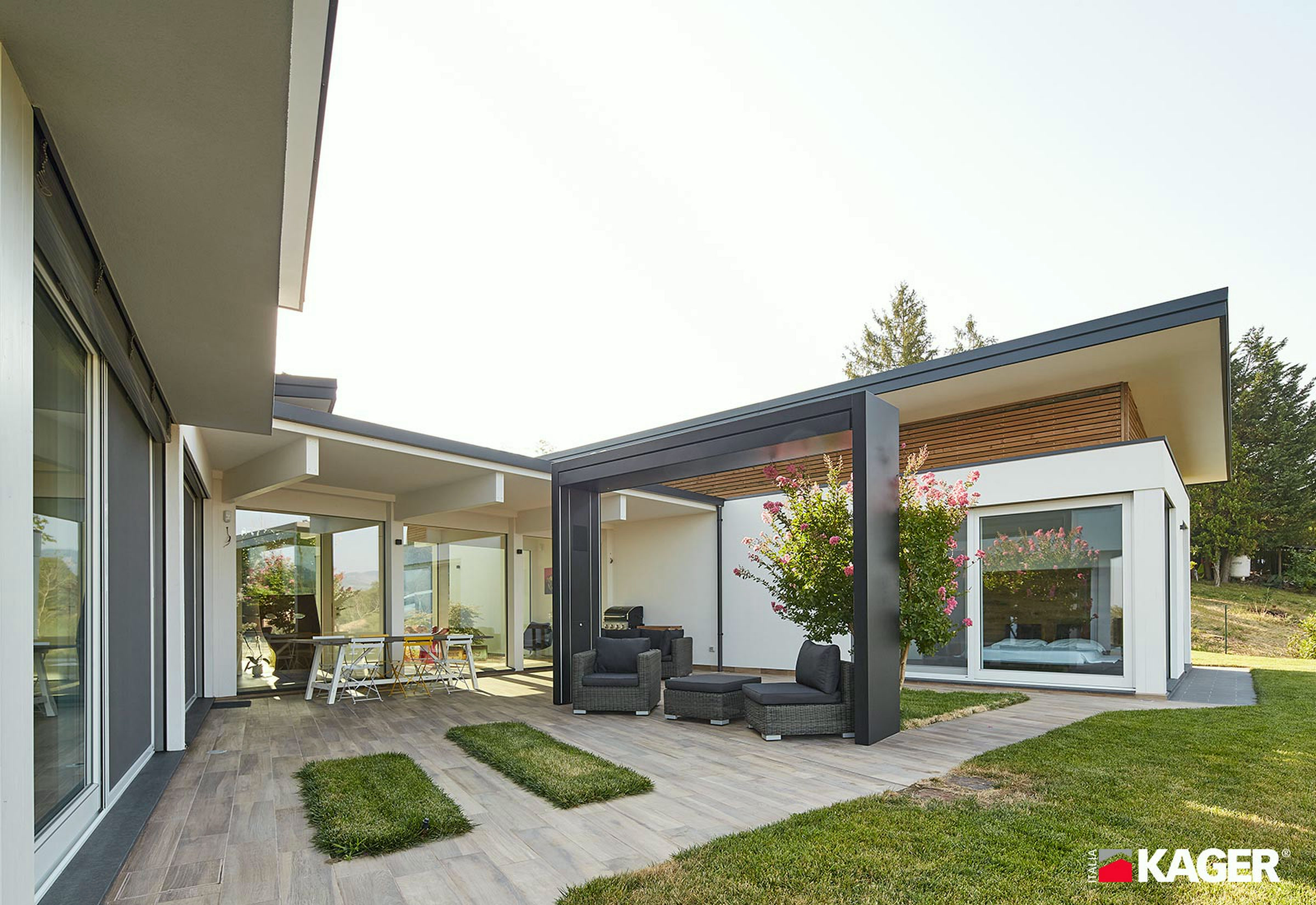 Timber-and-glass house