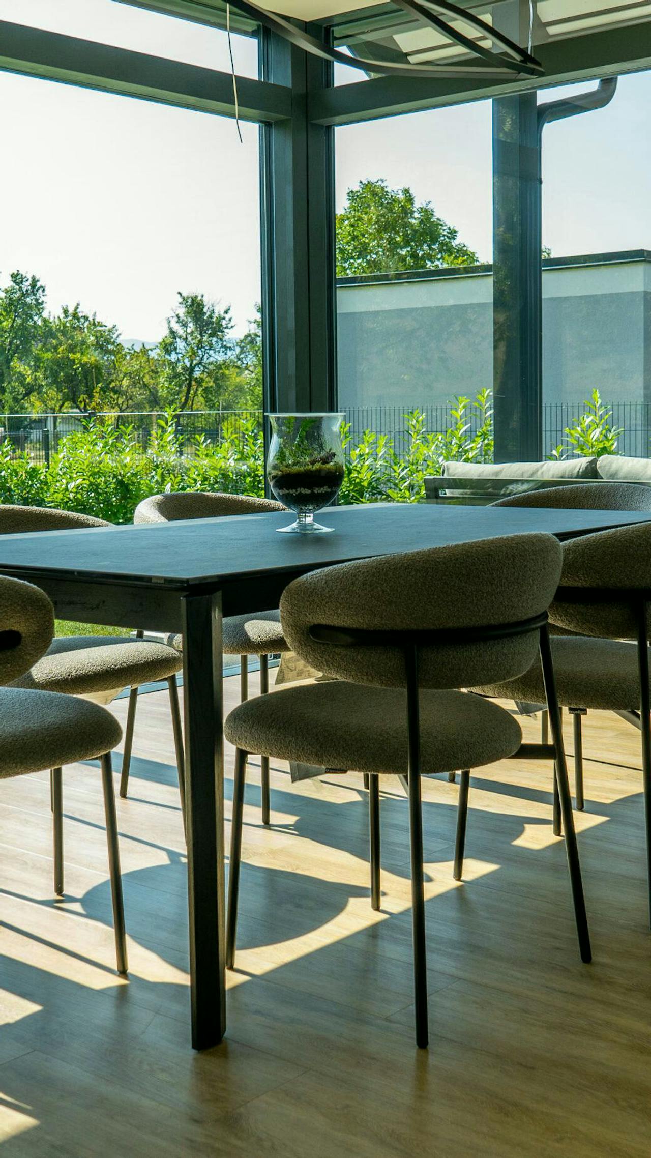 Esszimmer in Verbindung mit der Natur