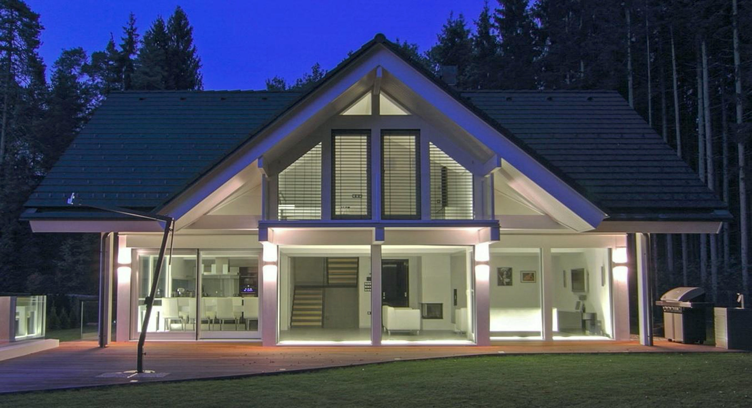 Timber-and-glass house