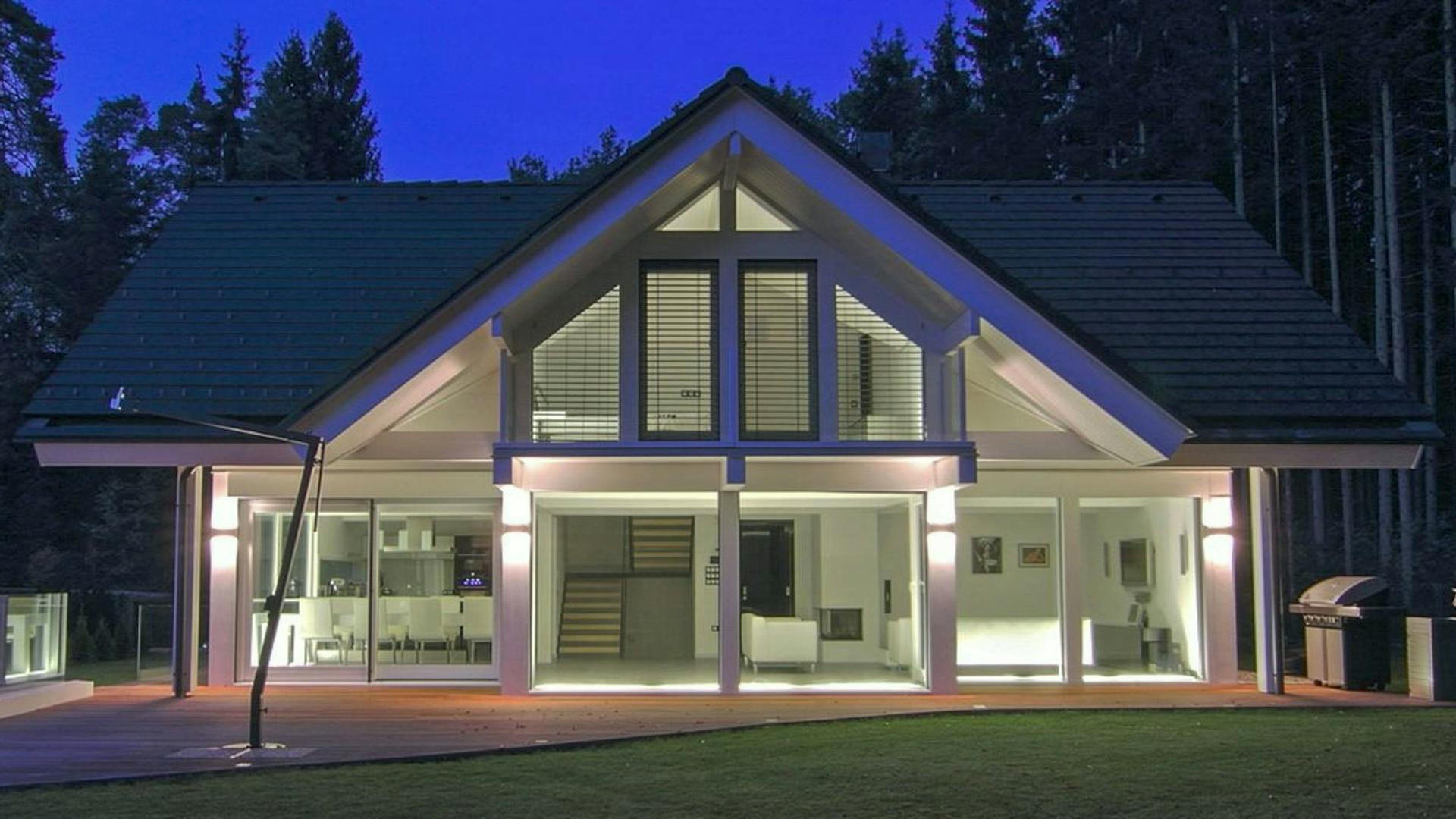 Timber-and-glass house