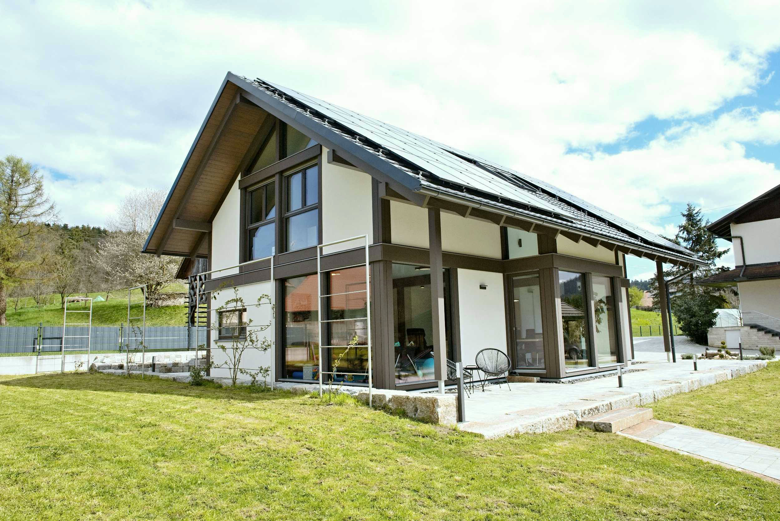 Timber-and-glass house