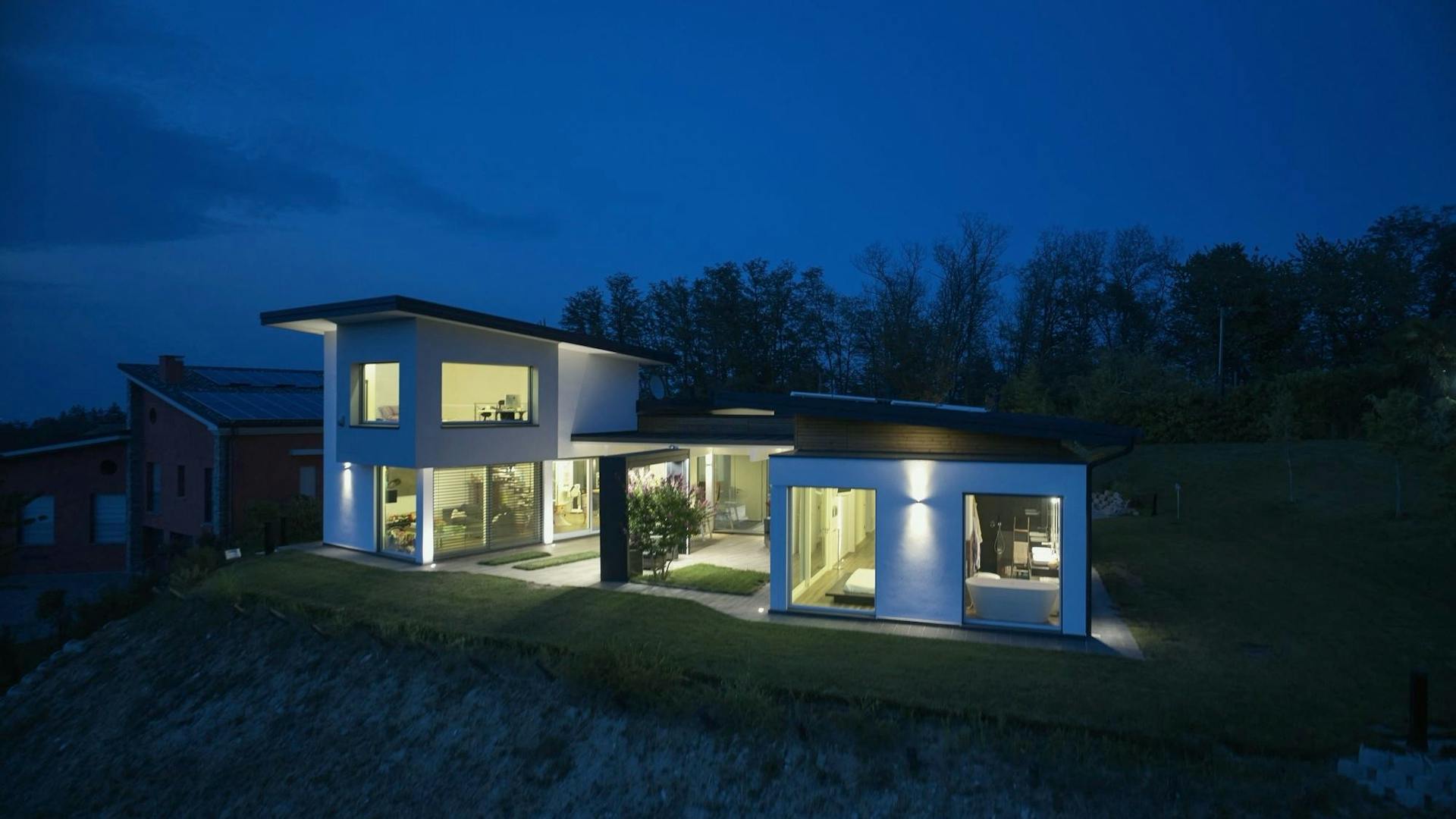 Timber-and-glass house