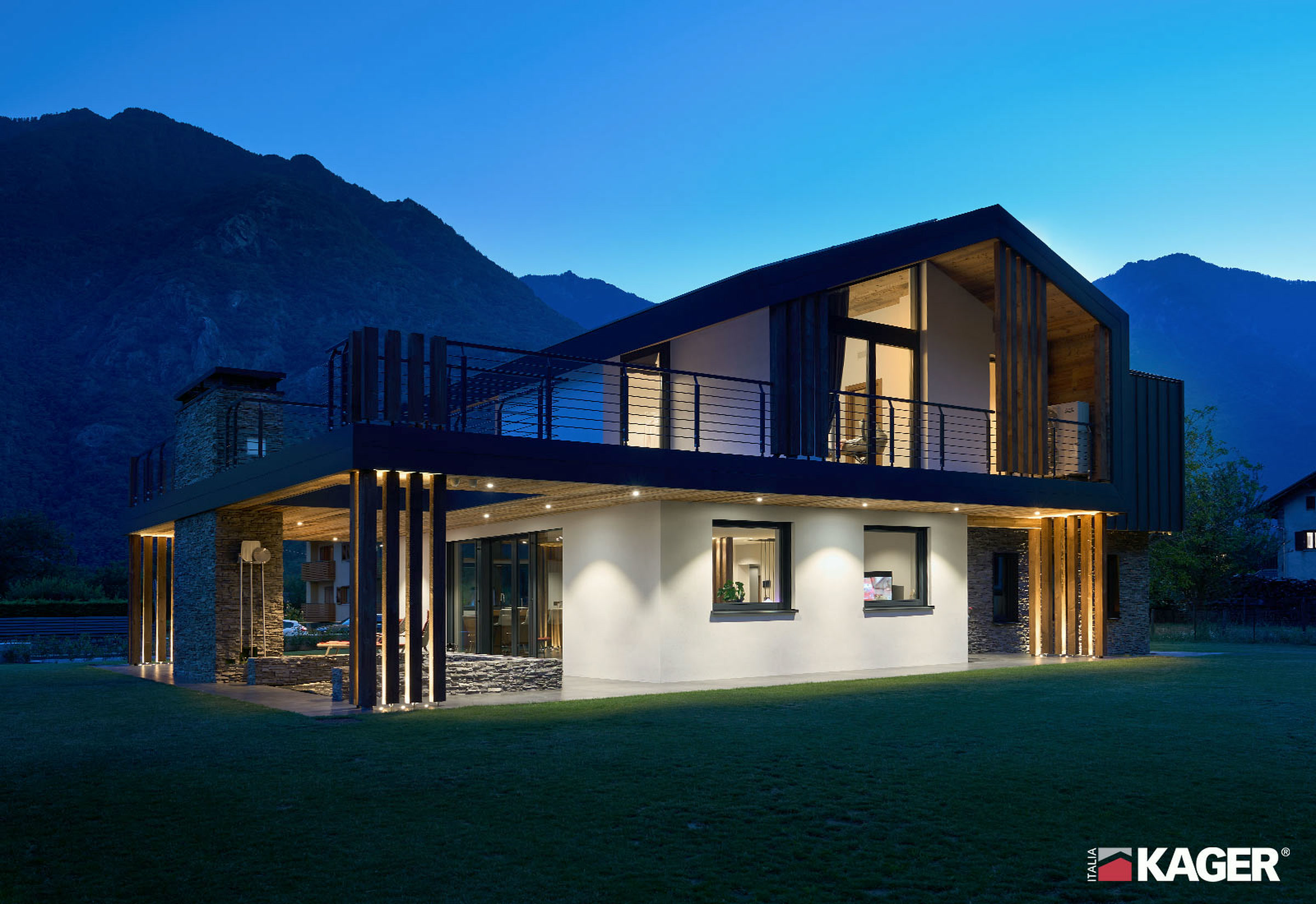 Holz-Glas-Haus