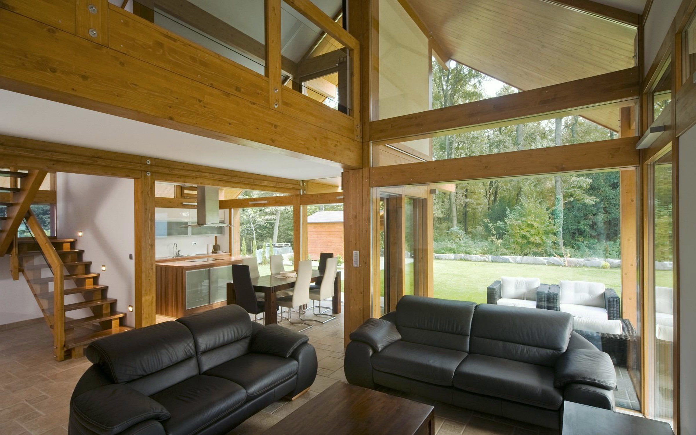 Timber-and-glass house