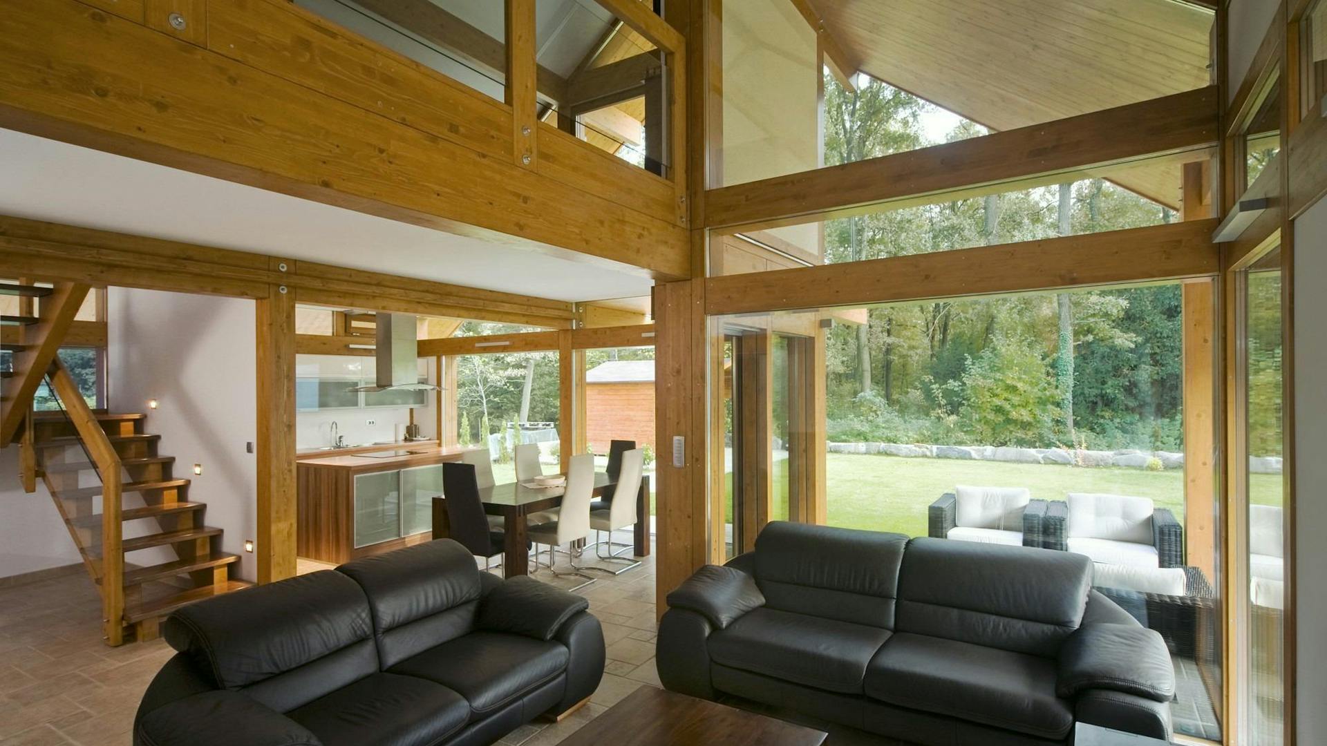 Timber-and-glass house