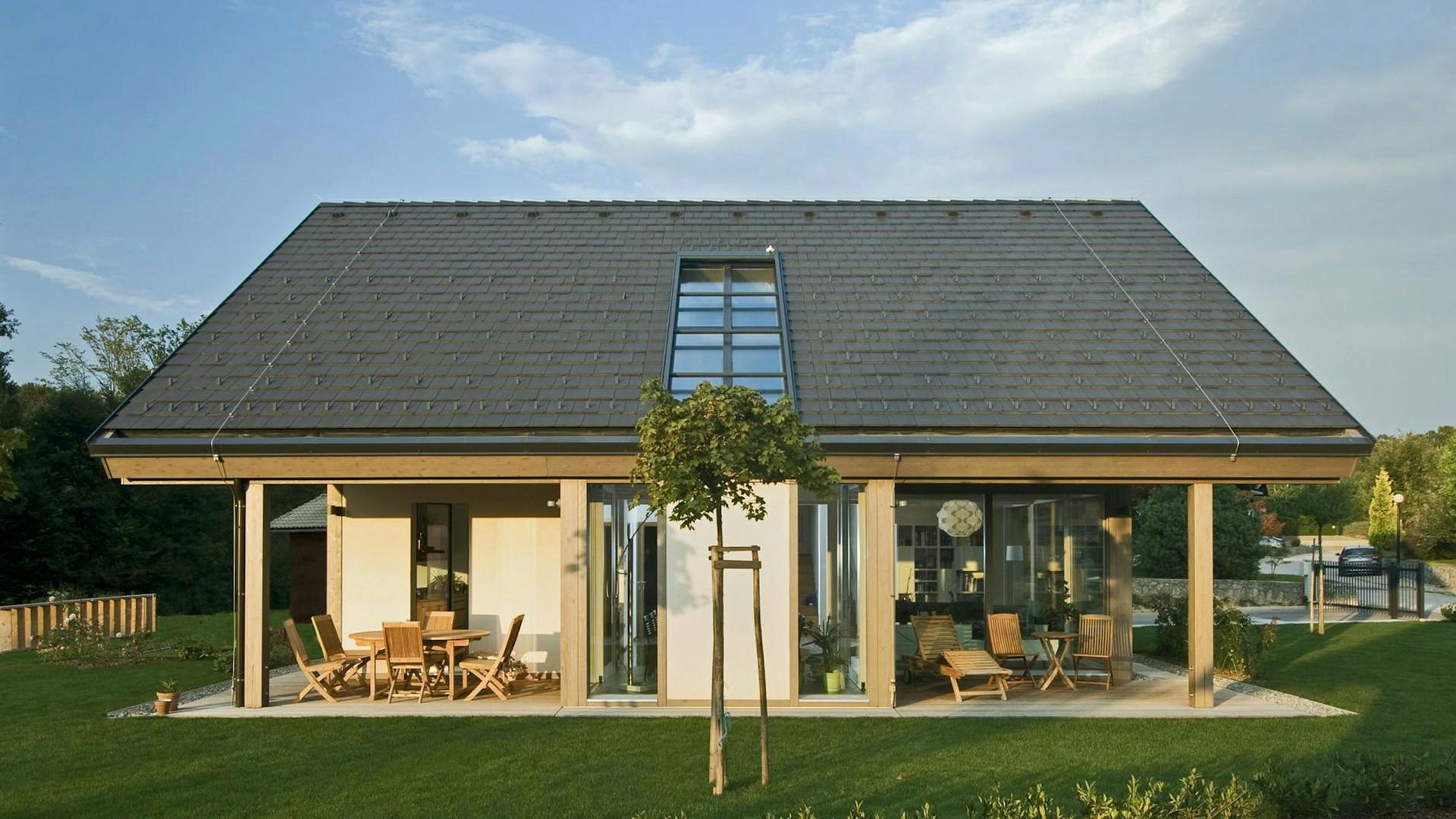 Timber-and-glass house