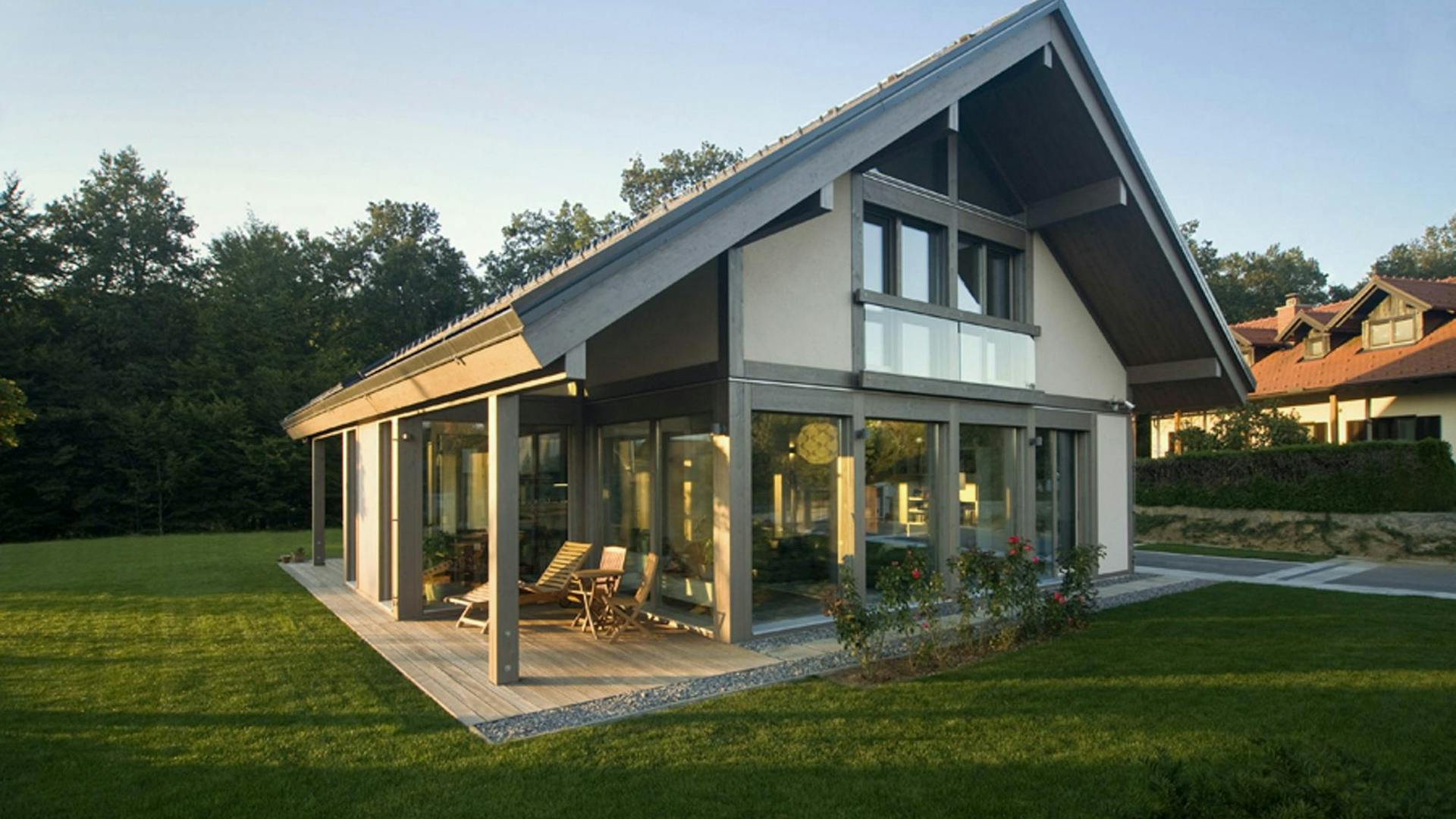 Timber-and-glass house