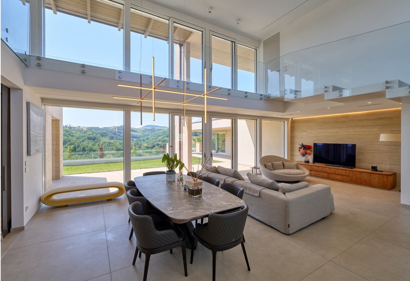 Double-height living room