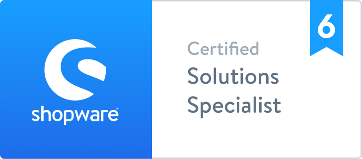 Auszeichnung Shopware 6 Certified Solutions Specialist