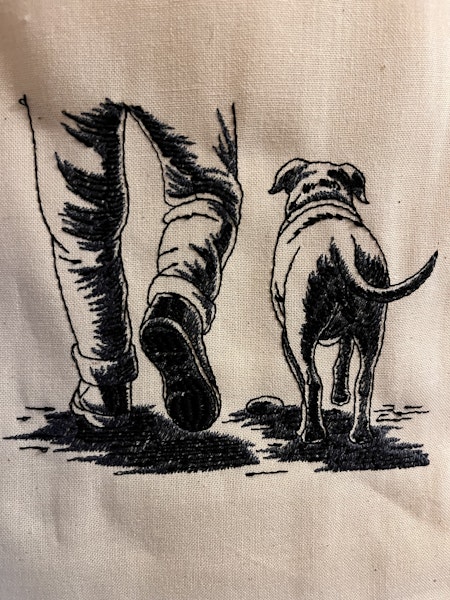 Man walking with dog