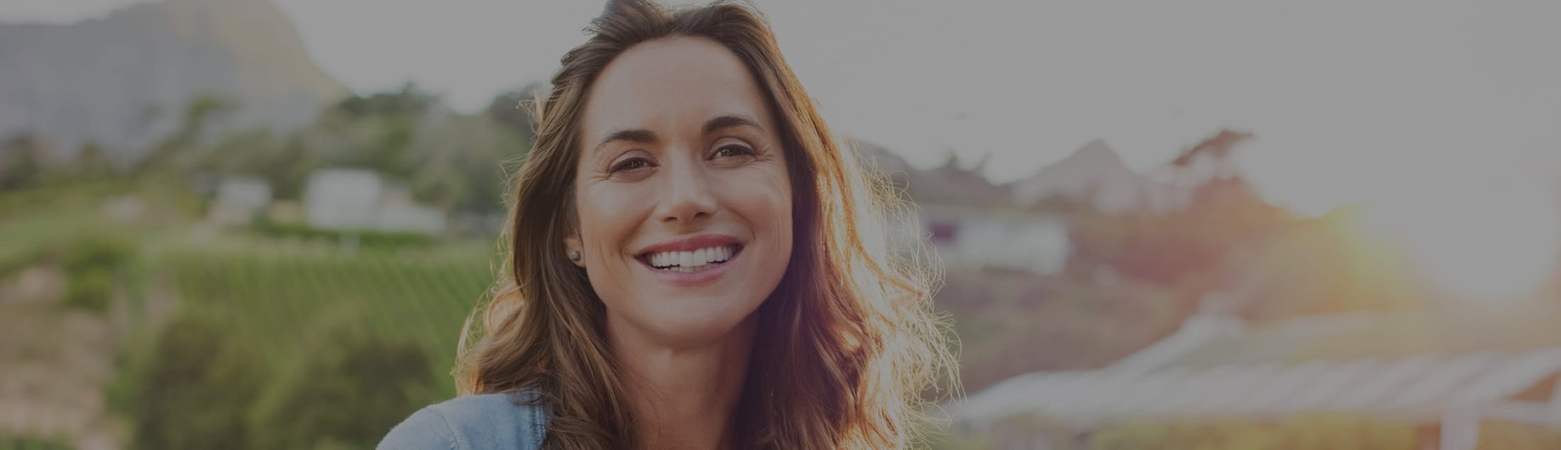 Brunette woman smiling